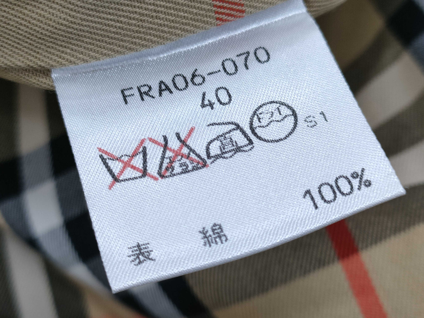 BURBERRY Check Pattern Cupro Coat