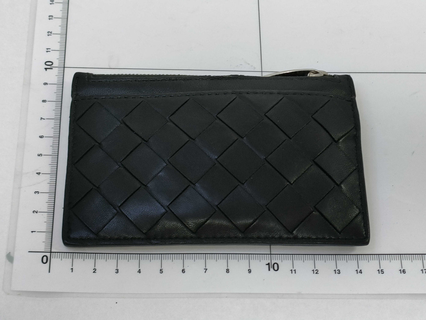 BOTTEGA VENETA Intrecciato Black Fragment Case Coin Case