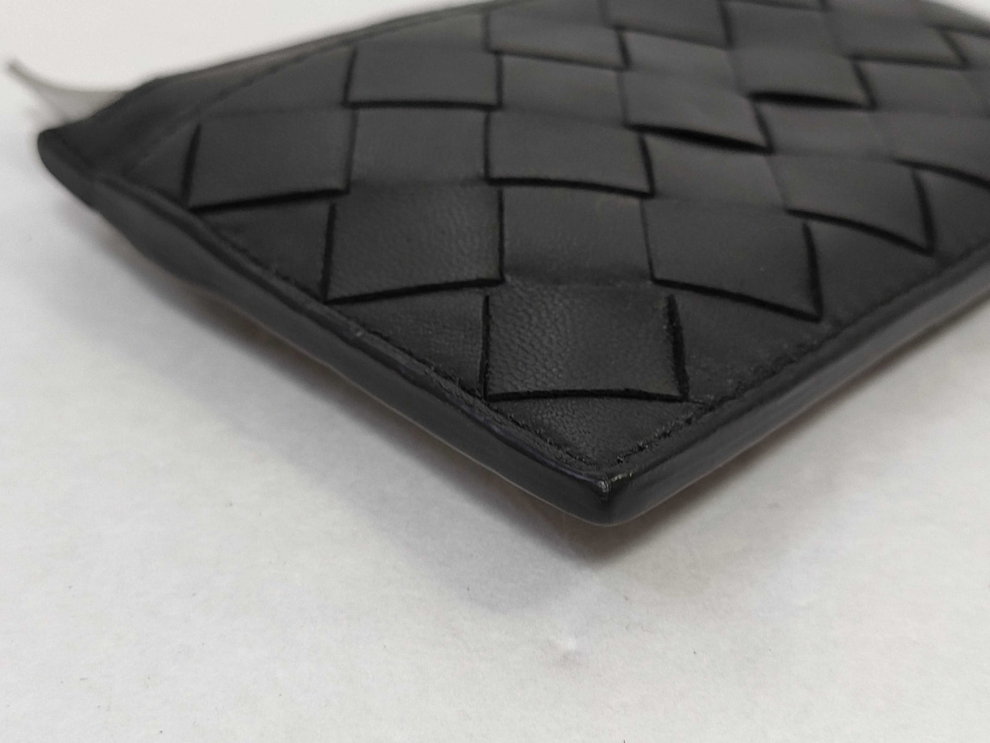 BOTTEGA VENETA Intrecciato Black Fragment Case Coin Case