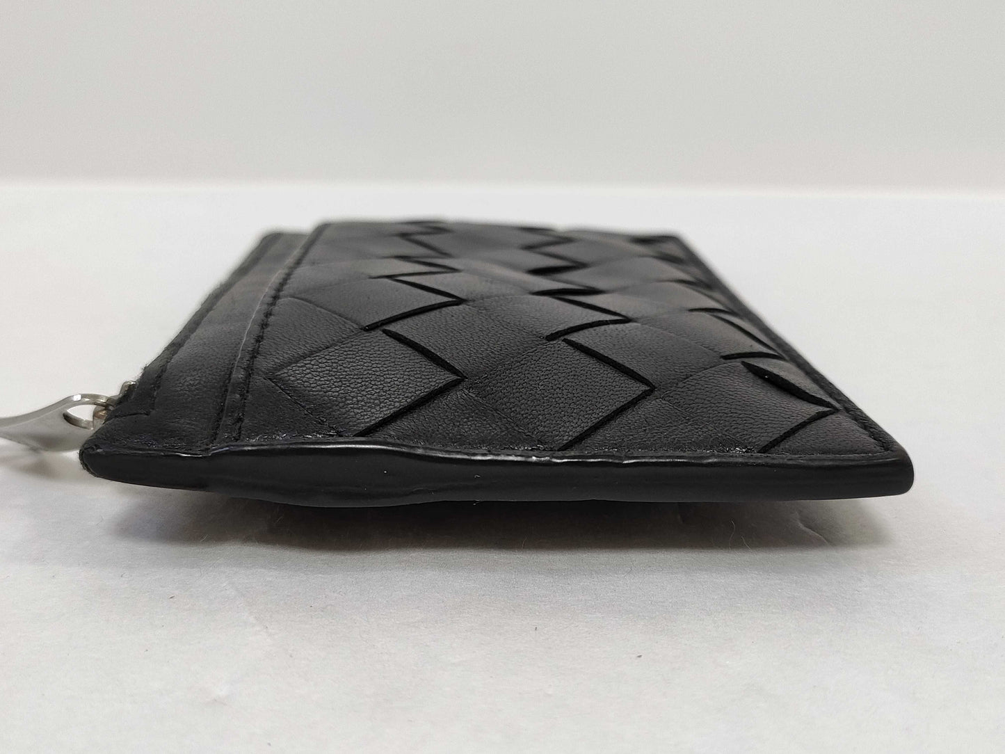 BOTTEGA VENETA Intrecciato Black Fragment Case Coin Case
