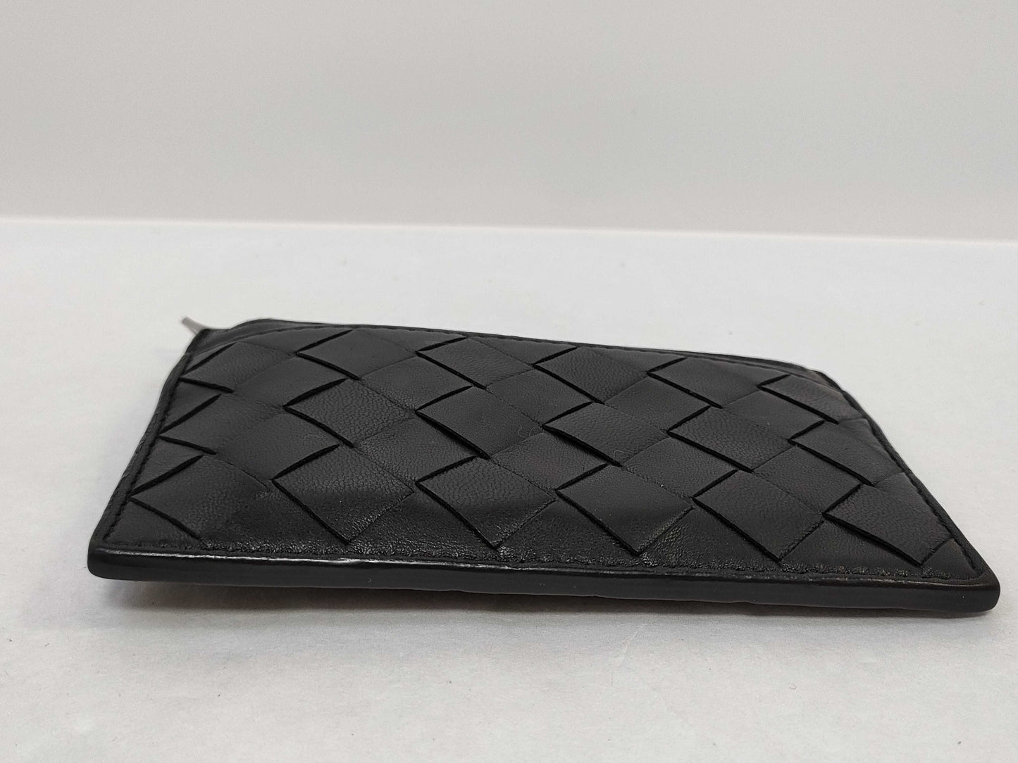 BOTTEGA VENETA Intrecciato Black Fragment Case Coin Case