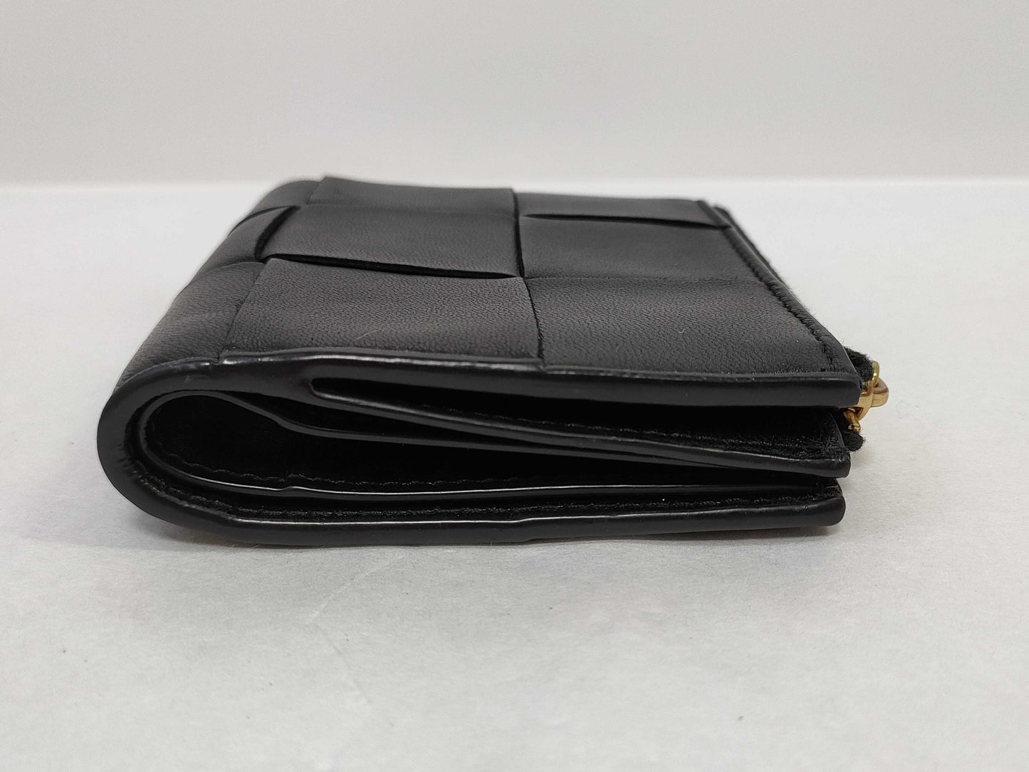 BOTTEGA VENETA Intrecciato Small Maxi Wallet Black