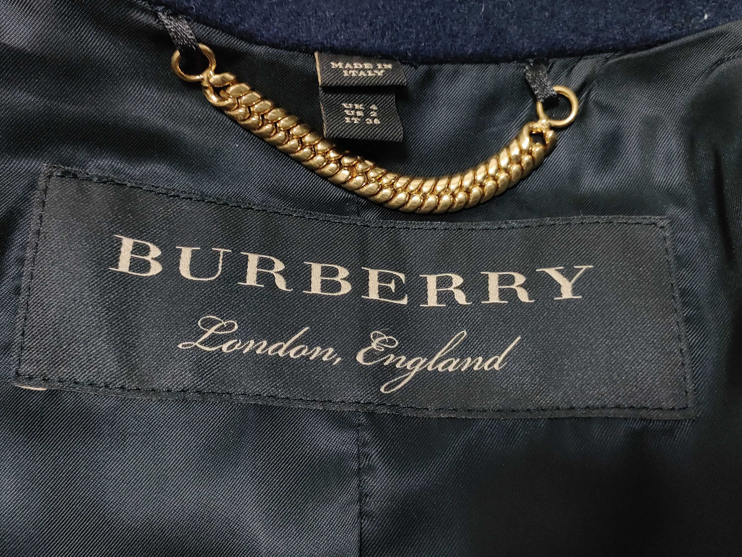 BURBERRY Coat Navy Coat