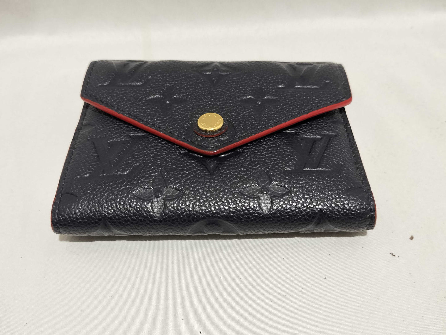 LOUIS VUITTON Monogram Empreinte Portefeuille Zoe Compact Navy Wallet