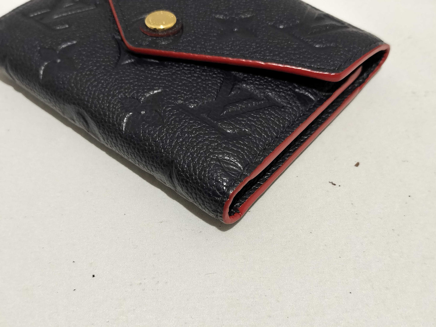 LOUIS VUITTON Monogram Empreinte Portefeuille Zoe Compact Navy Wallet