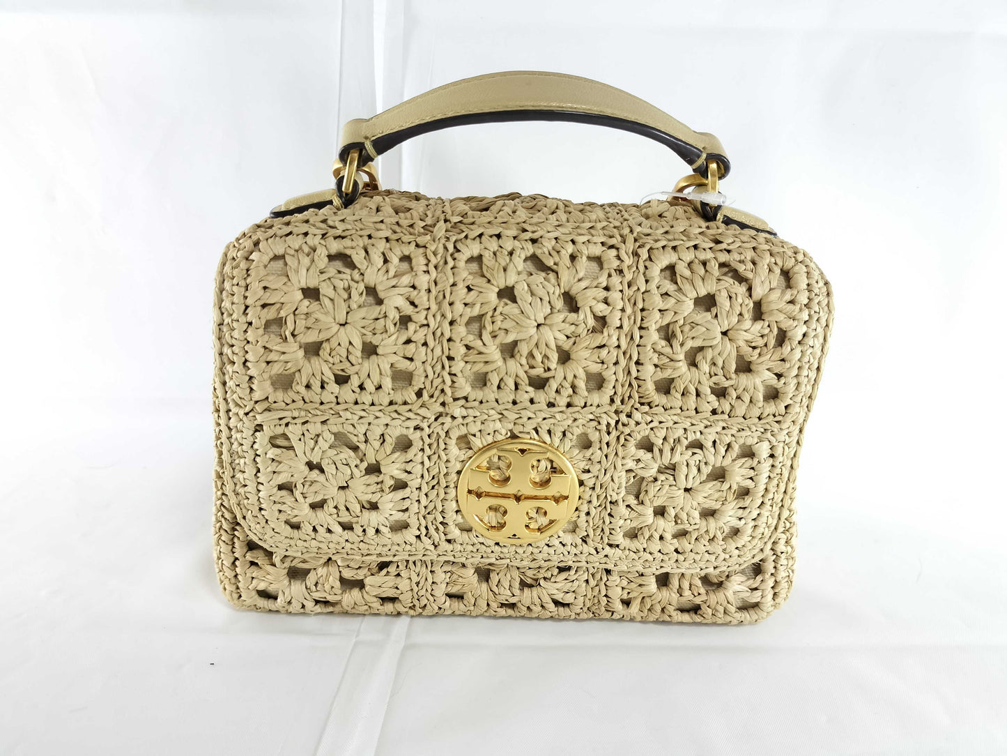 Tory Burch Chain Shoulder Basket Bag Raffia Shoulder Bag