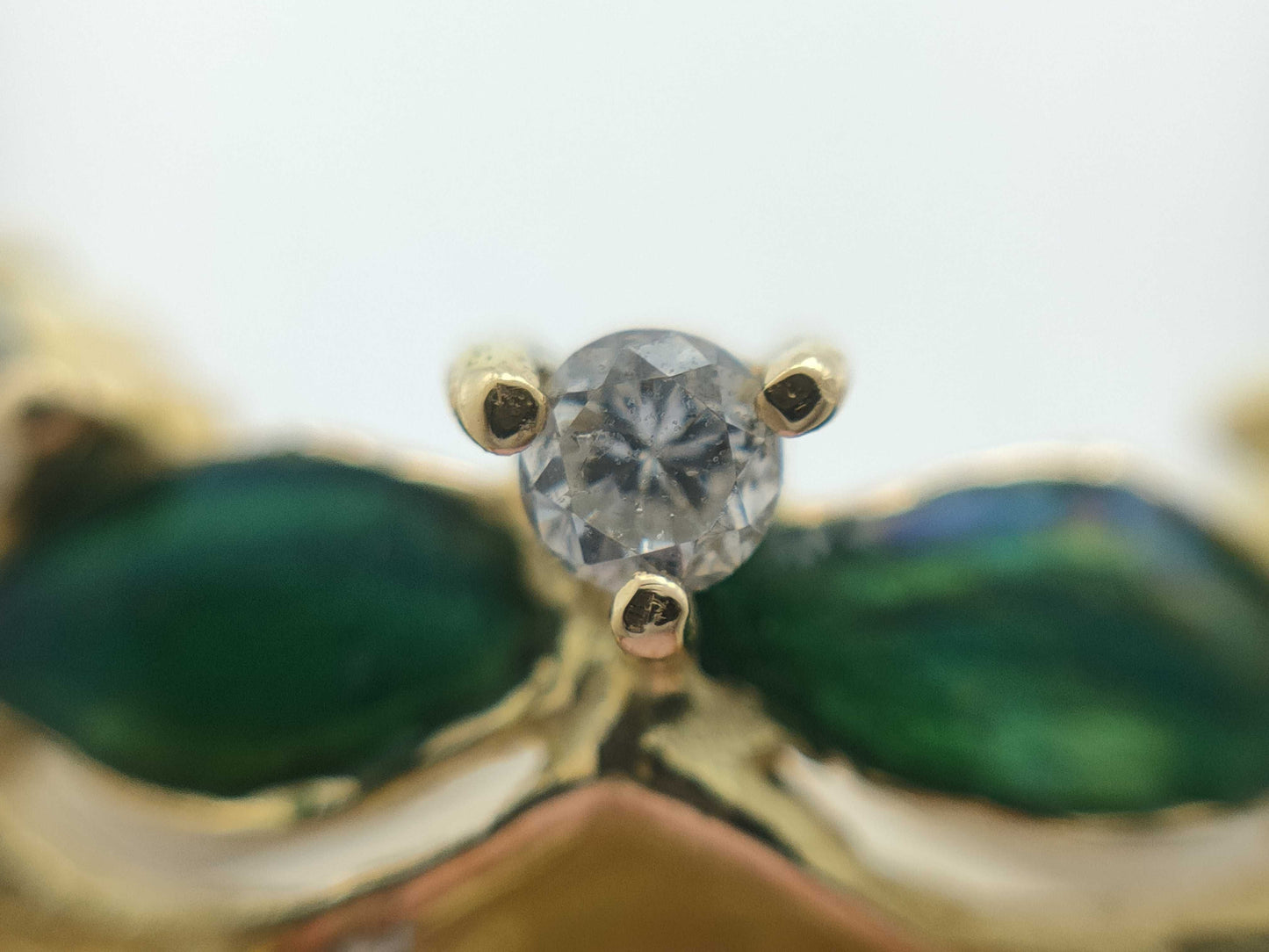 Enamel Concrete Pearl 2.89ct D0.20ct K18 7.6g Ring