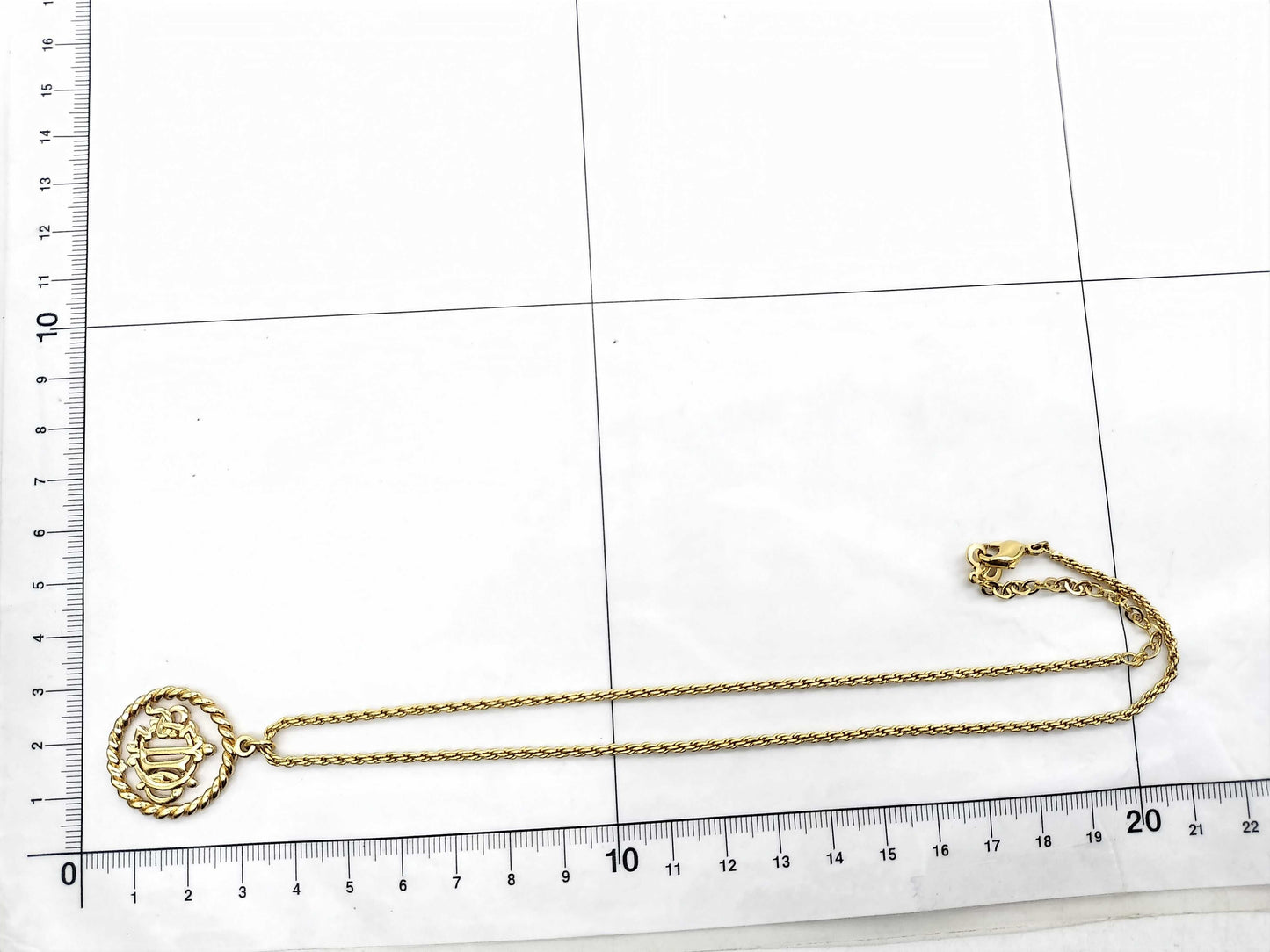 Dior logo necklace necklace