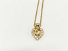 Dior Rhinestone Heart Logo Necklace