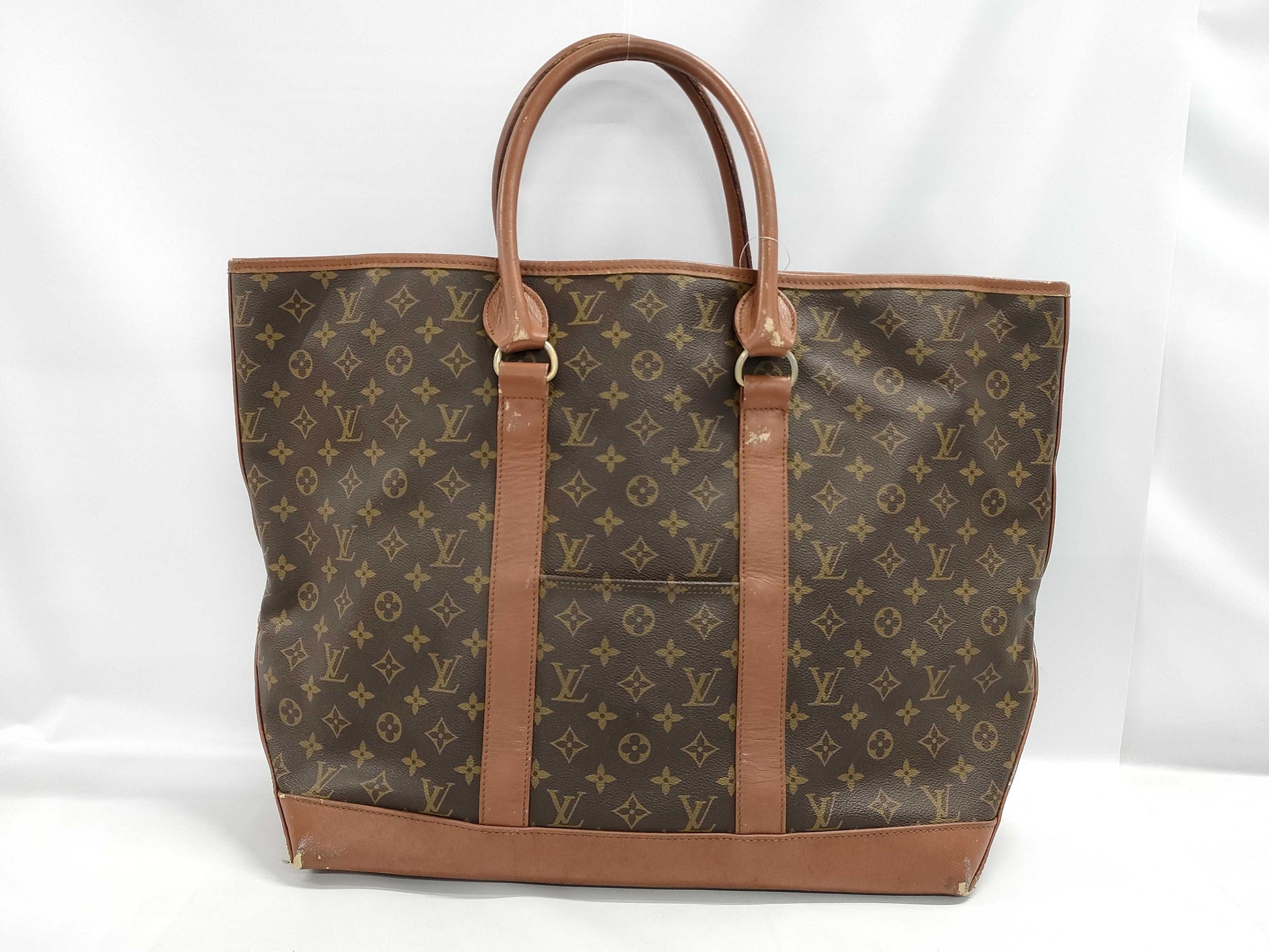 LOUIS VUITTON Monogram Weekend Pig Leather Tote Bag