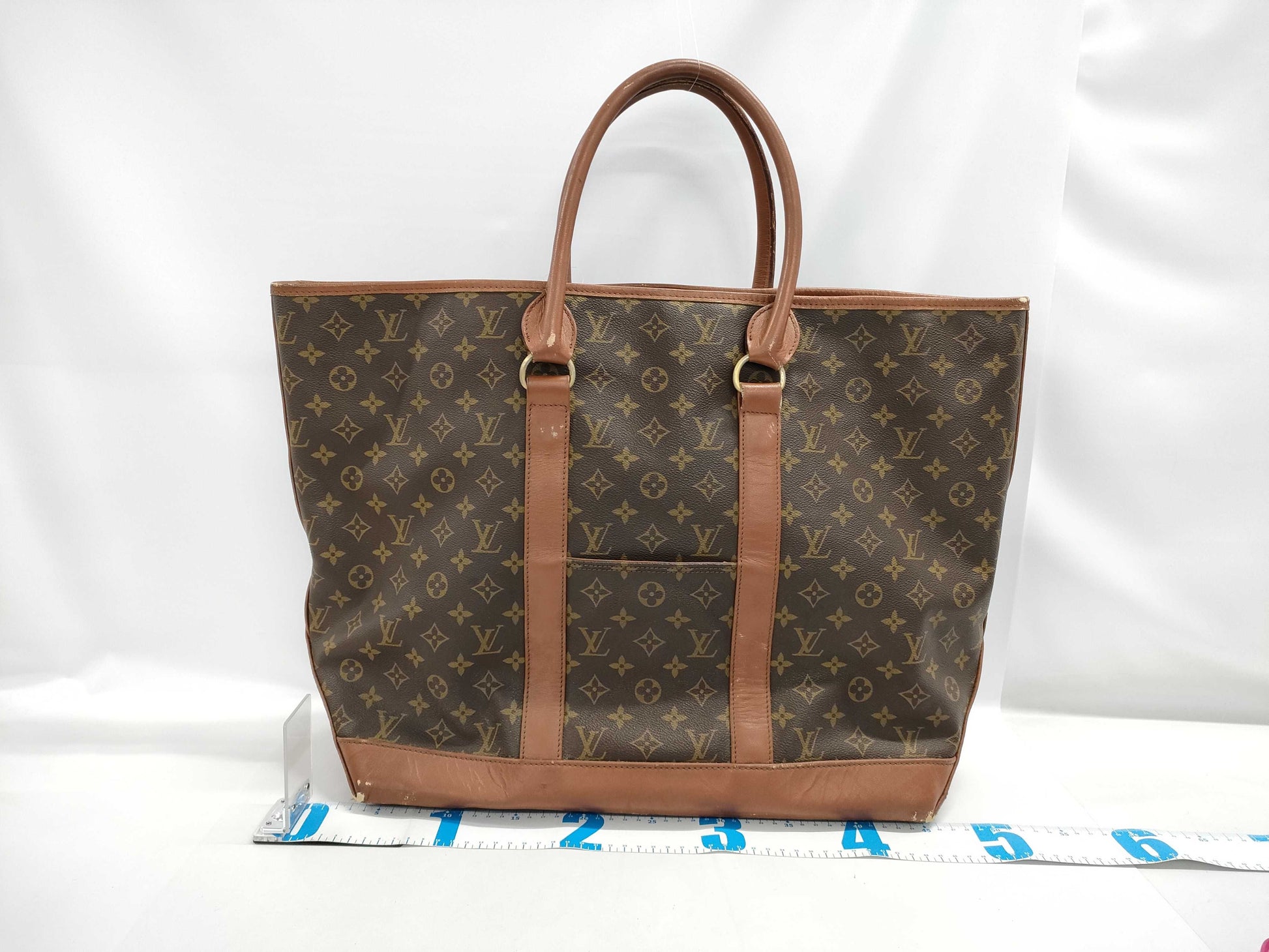 LOUIS VUITTON Monogram Weekend Pig Leather Tote Bag
