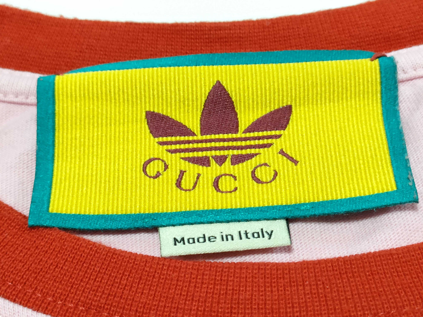 GUCCI Adidas Trefoil T-shirt Pink/Blue T-shirt