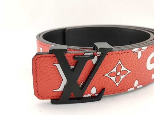 LOUIS VUITTON SUPREME Monogram Santur Red MP015/CA2100 Belt