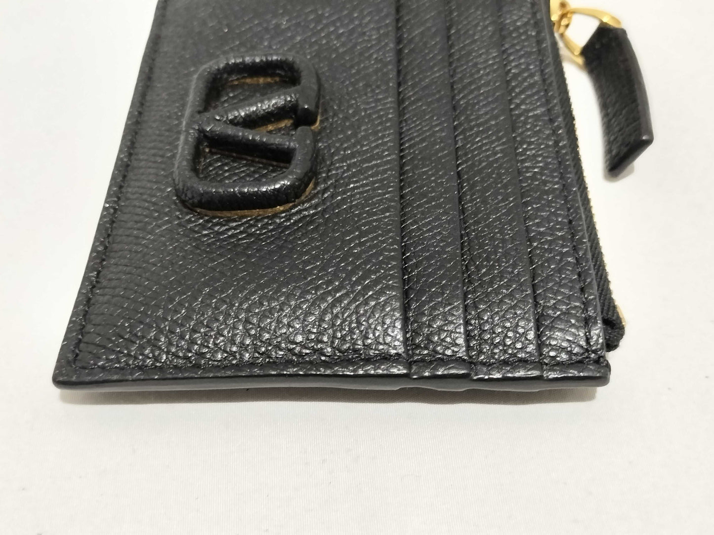 VALENTINO Coin Case with V Logo and Card Case