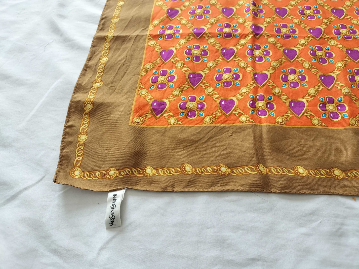 Yves Saint Laurent Jewelry Pattern Scarf