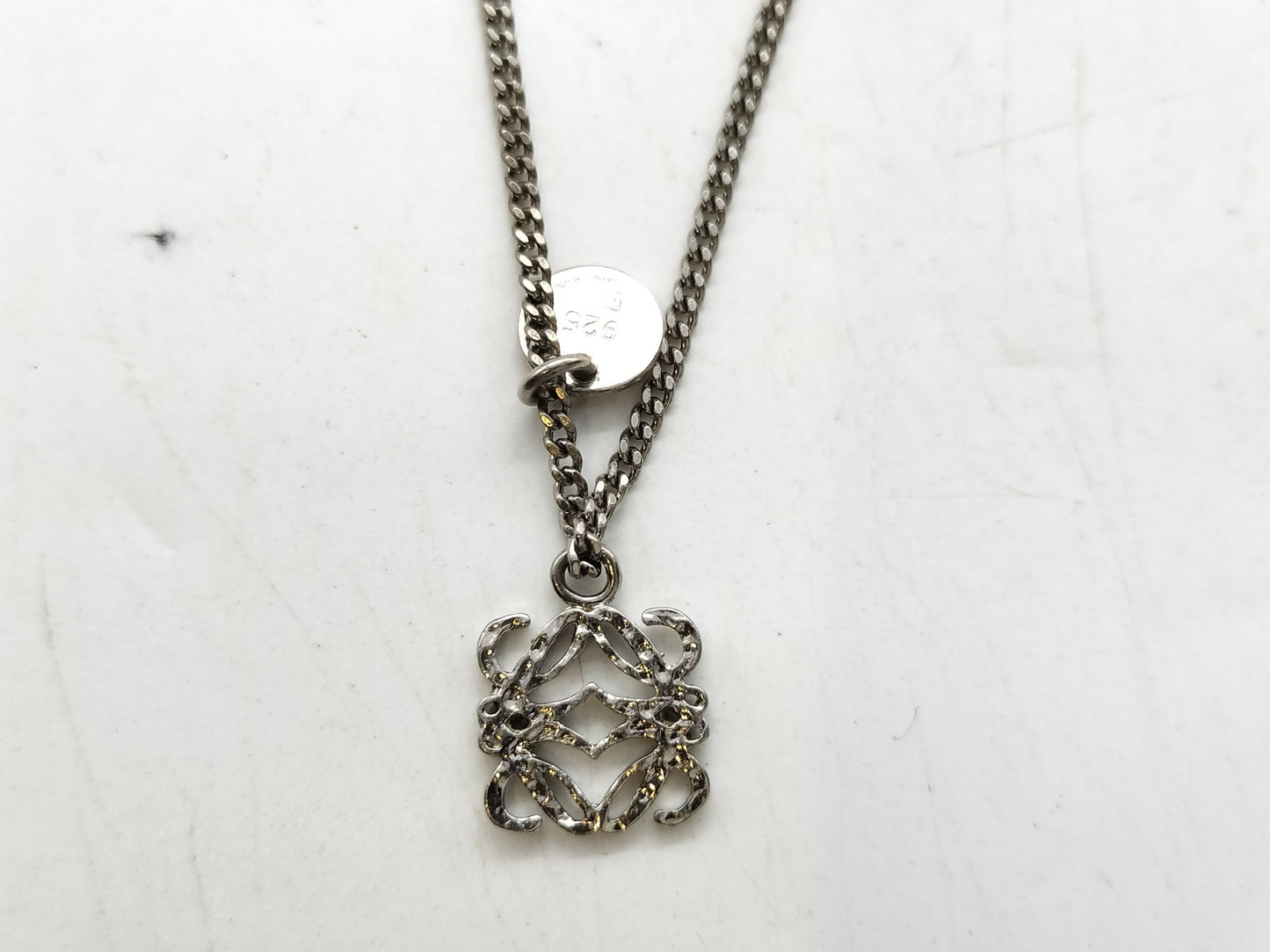 Loewe Anagram Necklace, SV925, 4.6g