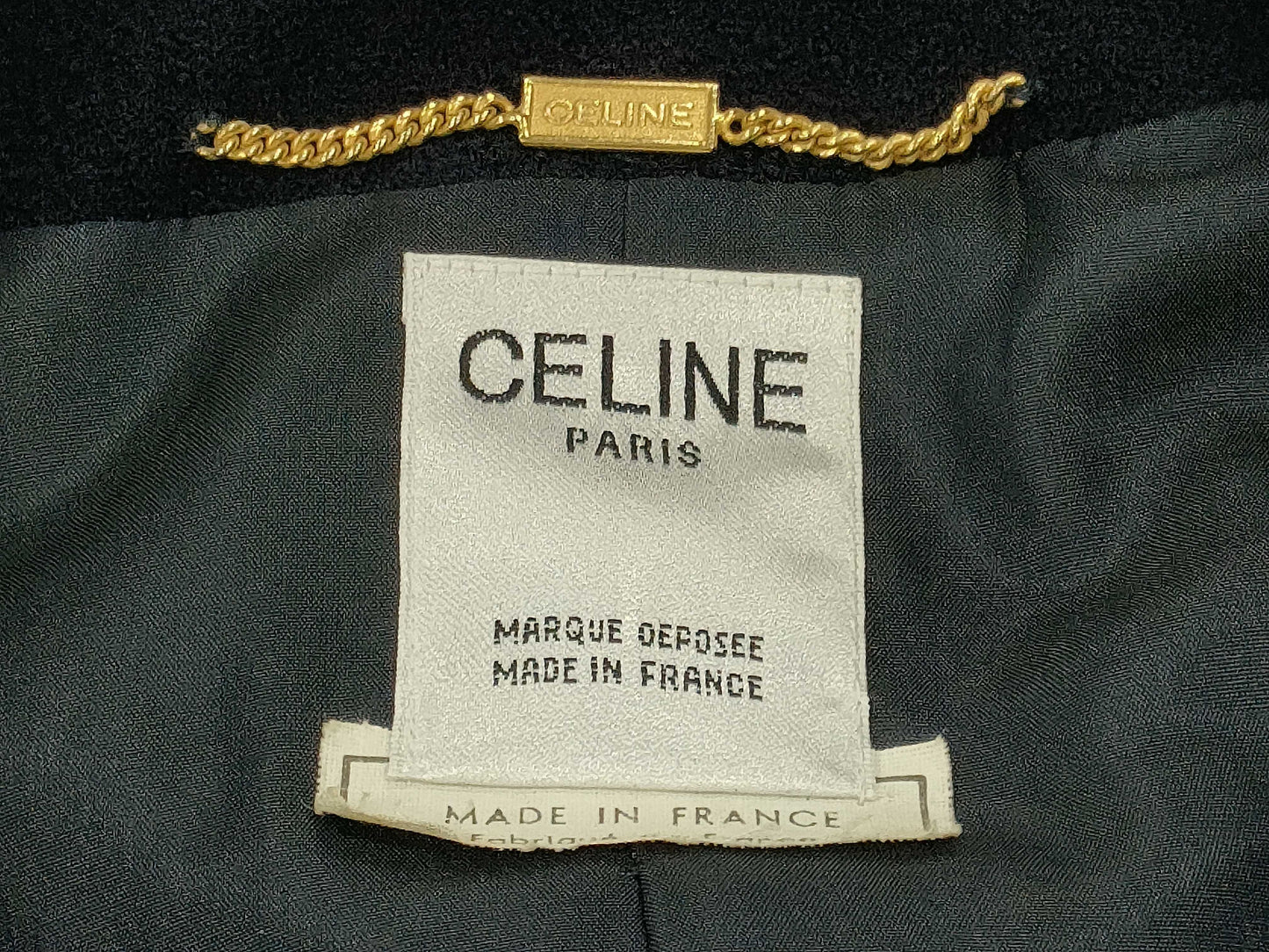 CELINE Tweed Jacket Navy Jacket