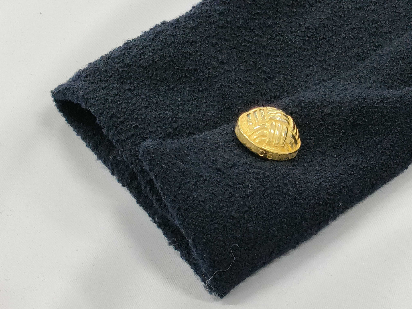 CELINE Tweed Jacket Navy Jacket