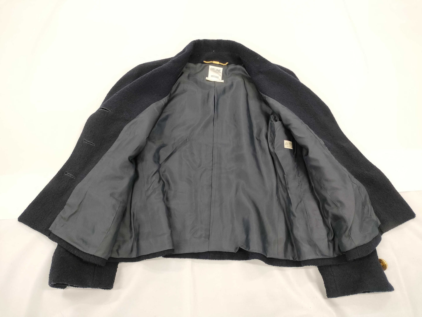 CELINE Tweed Jacket Navy Jacket