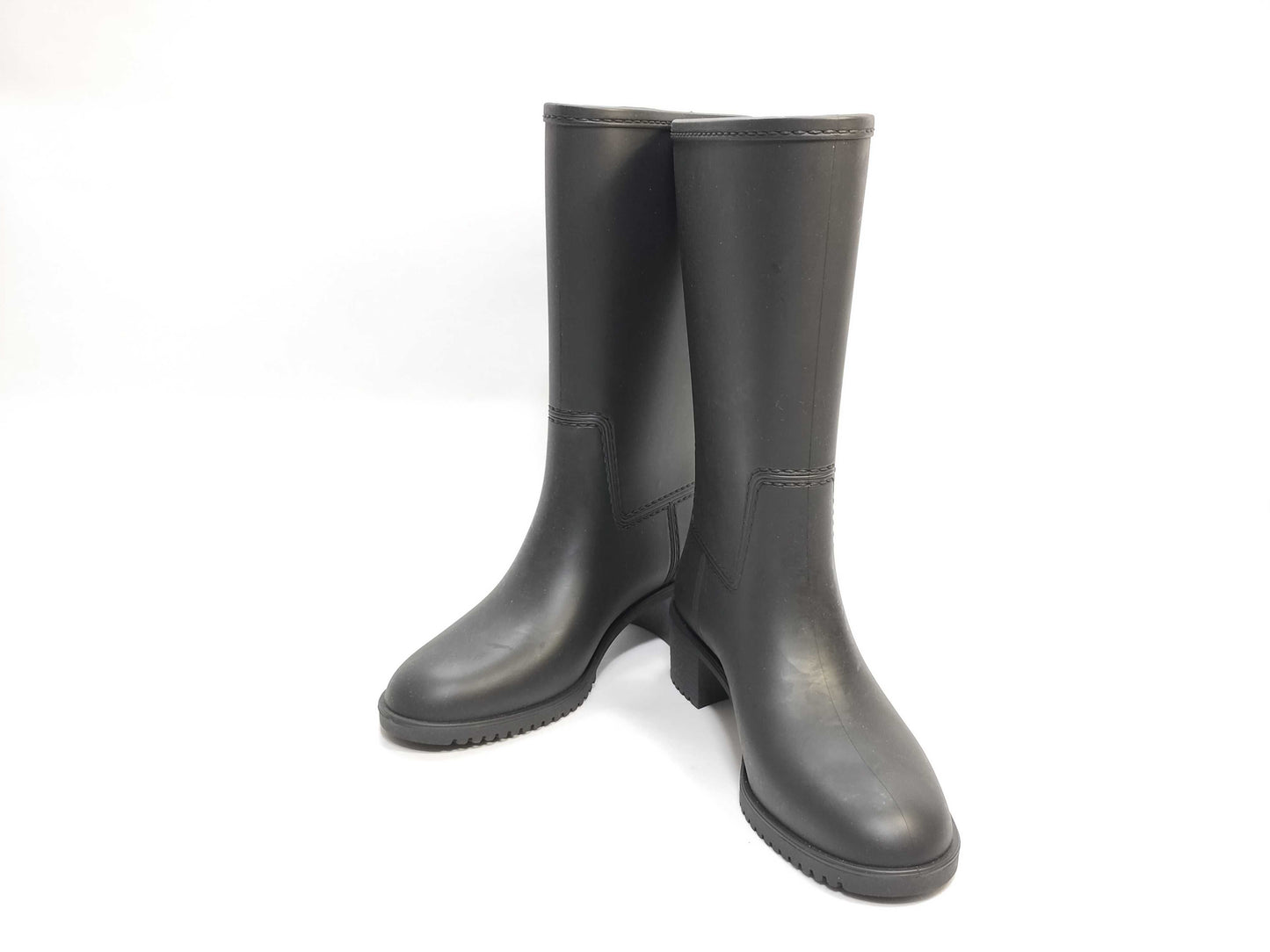 GUCCI Rubber Rain Boots/Black/GG/Boxed Rain Boots