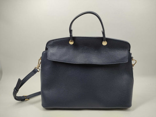FURLA Leather 2-Way Blue Handbag