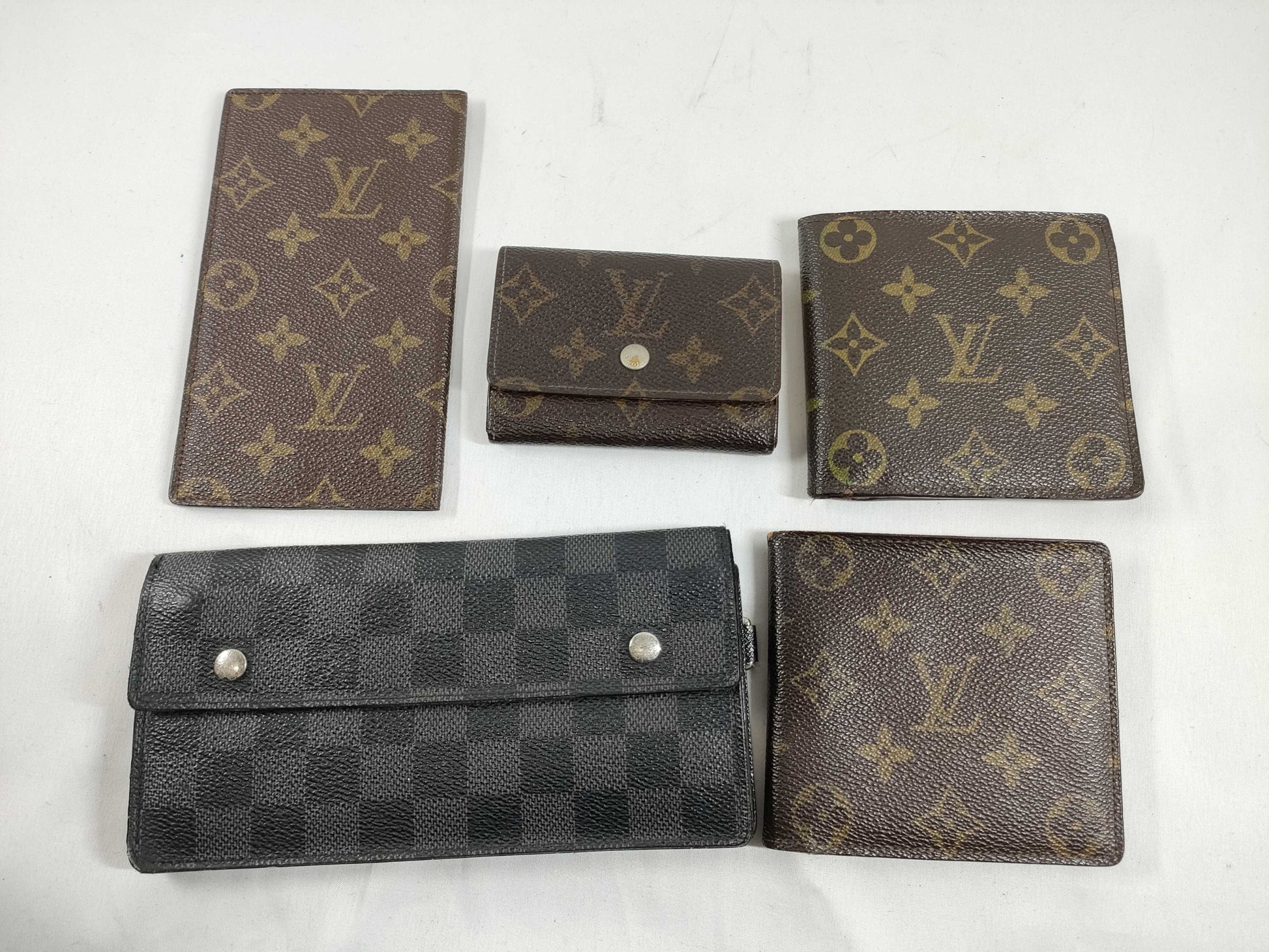 LOUIS VUITTON Monogram Wallet and Other Accessories 5-Piece Set