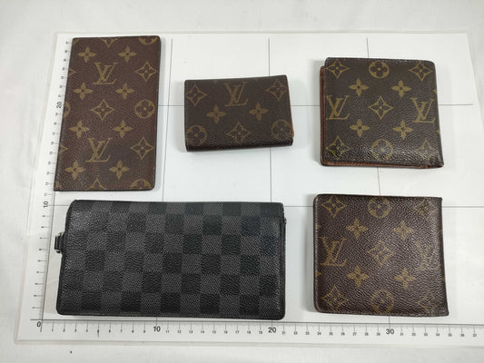 LOUIS VUITTON Monogram Wallet and Other Accessories 5-Piece Set