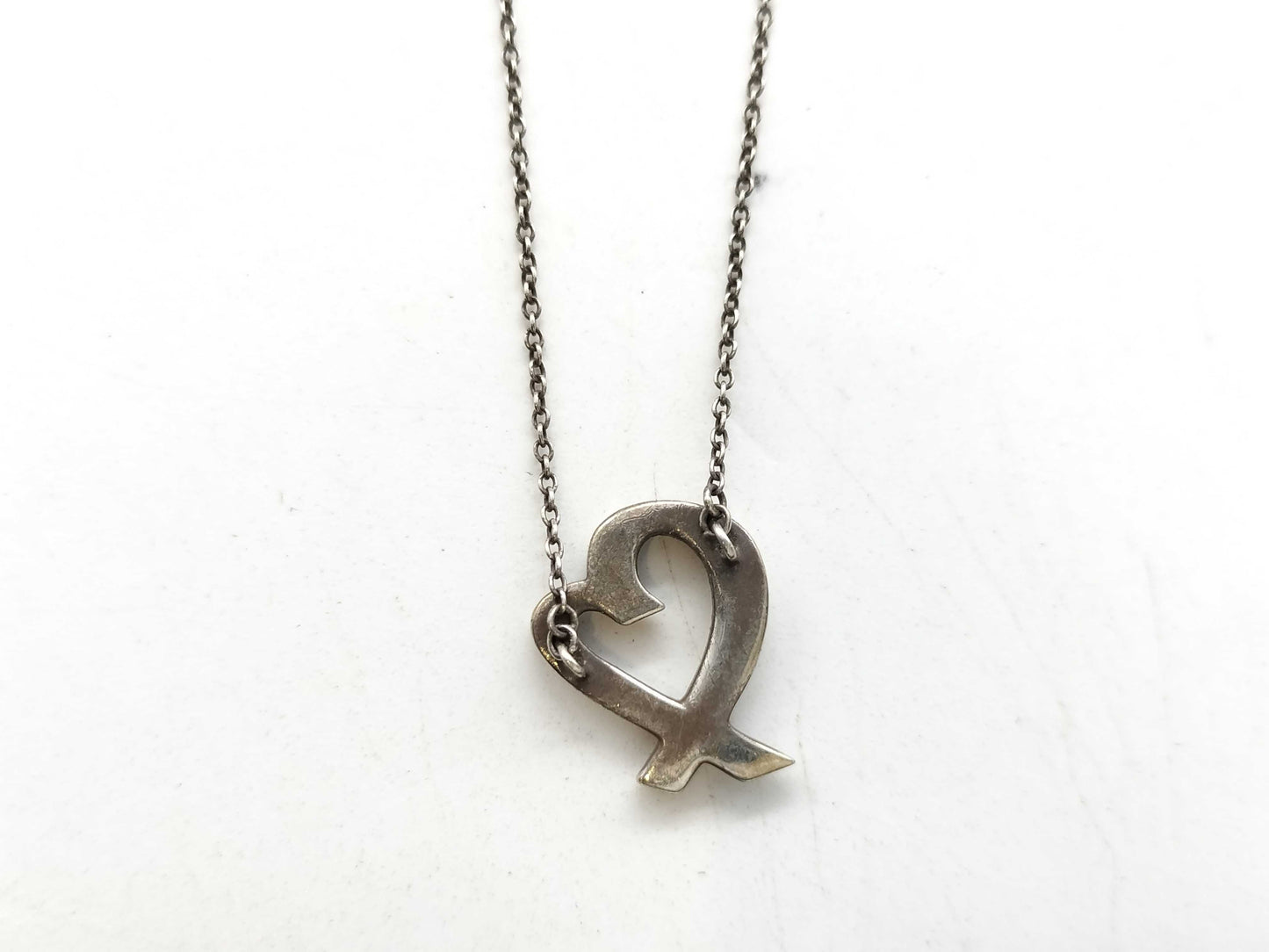 Tiffany & Co. Loving Heart Necklace with 1 Diamond, SV925, 2.7g