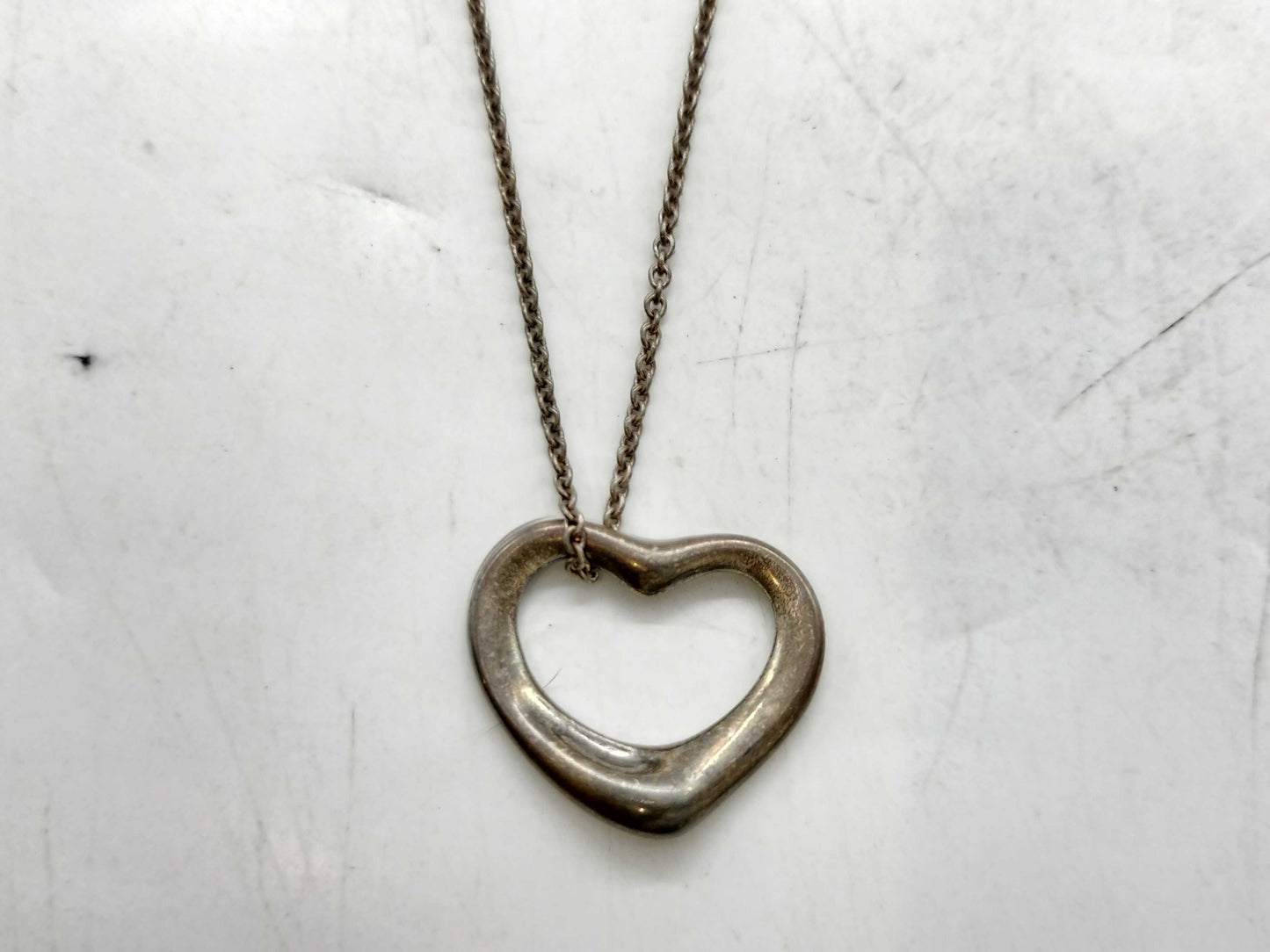 Tiffany & Co. Open Heart SV925 9.0g Necklace