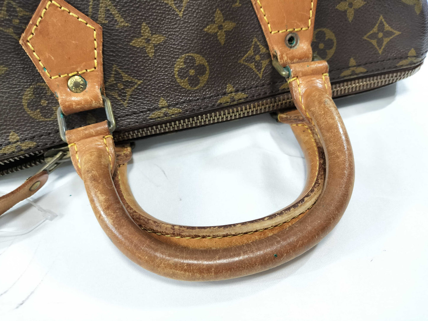 LOUIS VUITTON Monogram M41108/Speedy 30/Zipline Damaged Handbag