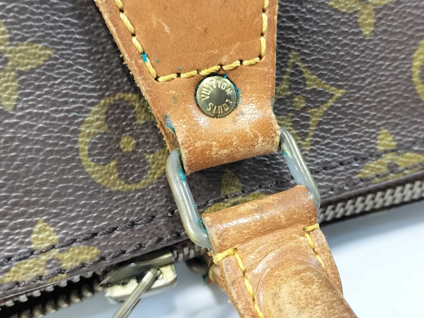 LOUIS VUITTON Monogram M41108/Speedy 30/Zipline Damaged Handbag