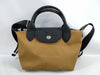 LONG CHAMP Pliage Nylon x Leather Mini 2-Way Shoulder Bag