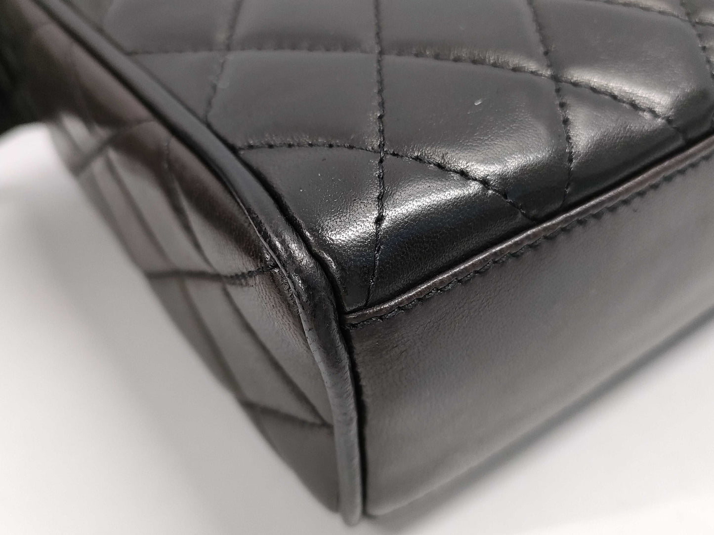 CHANEL Lambskin All Leather Coco Shoulder Mato Shoulder Bag