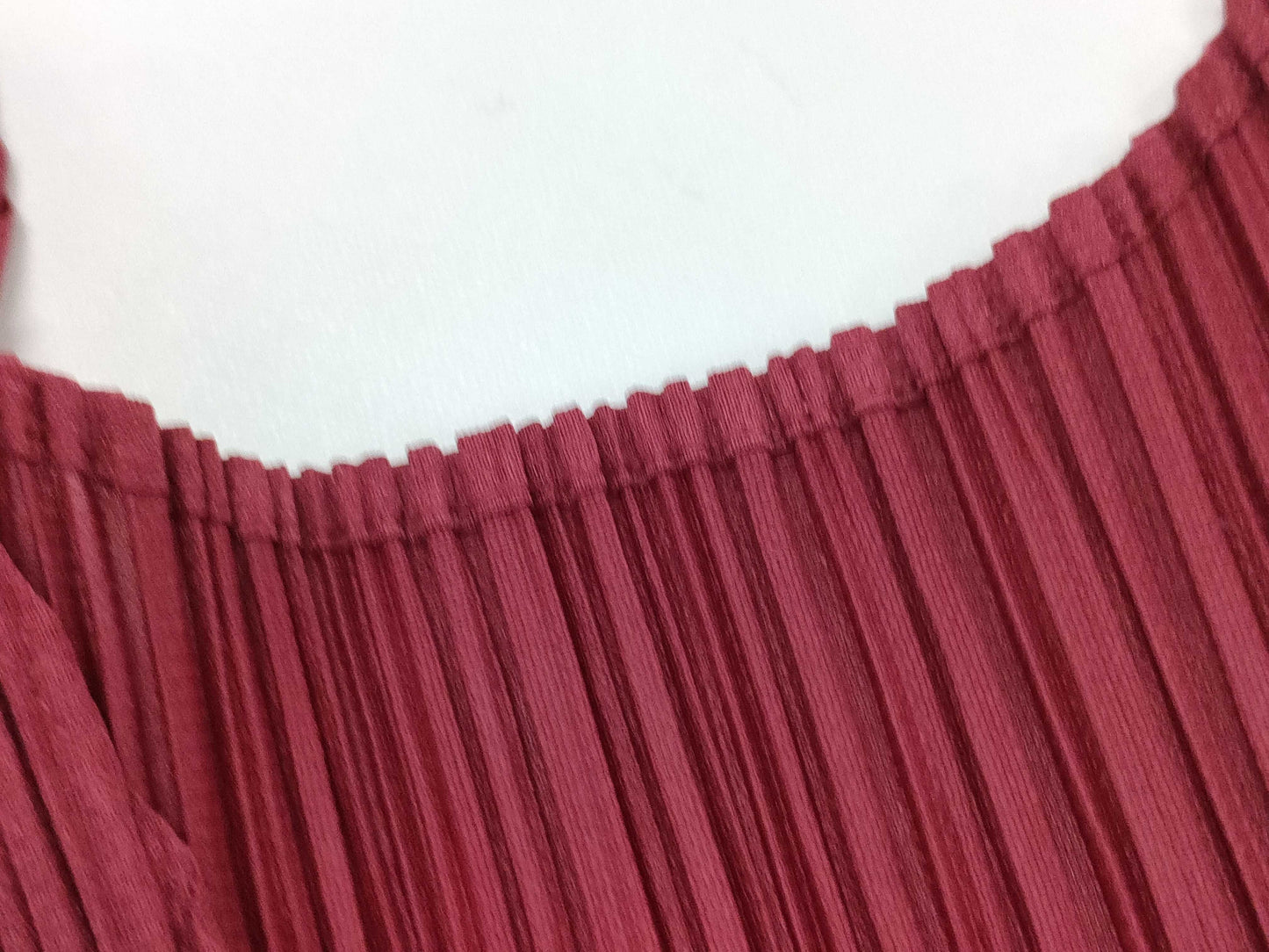 ISSEY MIYAKE Pleats Please Sleeveless Tank Top Red Top