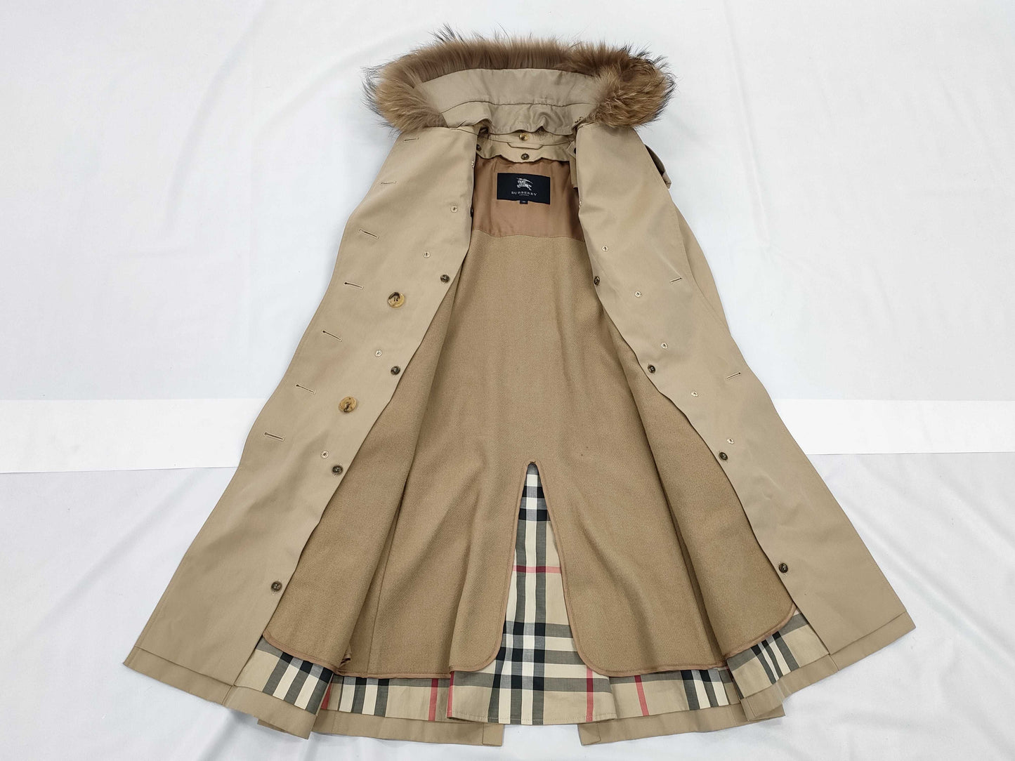 BURBERRY fur coat with tag