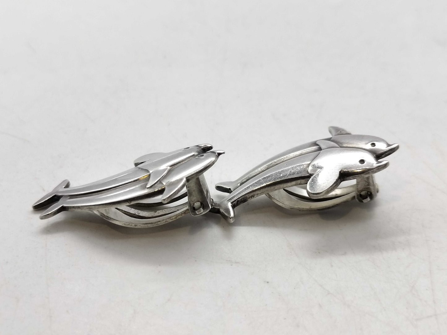 Georg Jensen Earrings 129 Dolphin SV925 7.3g Earrings