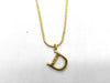 Dior D logo necklace gold necklace