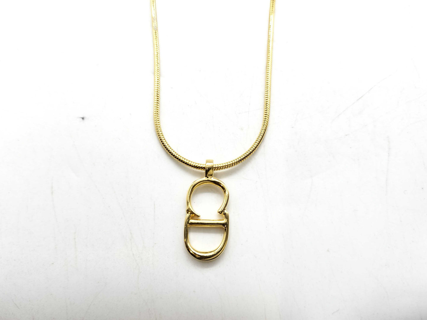 Dior CD logo necklace gold necklace