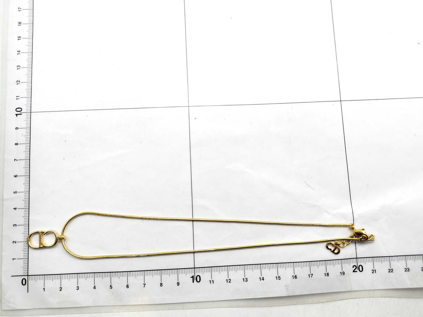 Dior CD logo necklace gold necklace