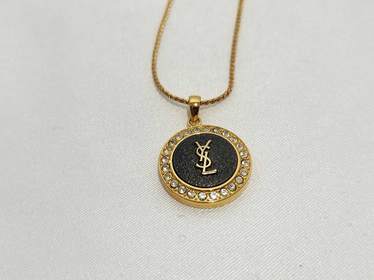 Yves Saint Laurent Necklace/Earrings with Stones, Gold or Black. Accessory Collection. Accessory Collection .