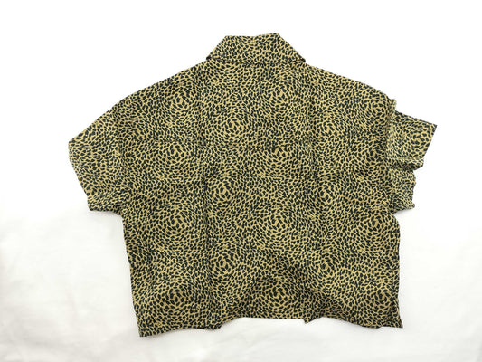 Yves Saint Laurent Leopard Print Short Sleeve Blouse Shirt