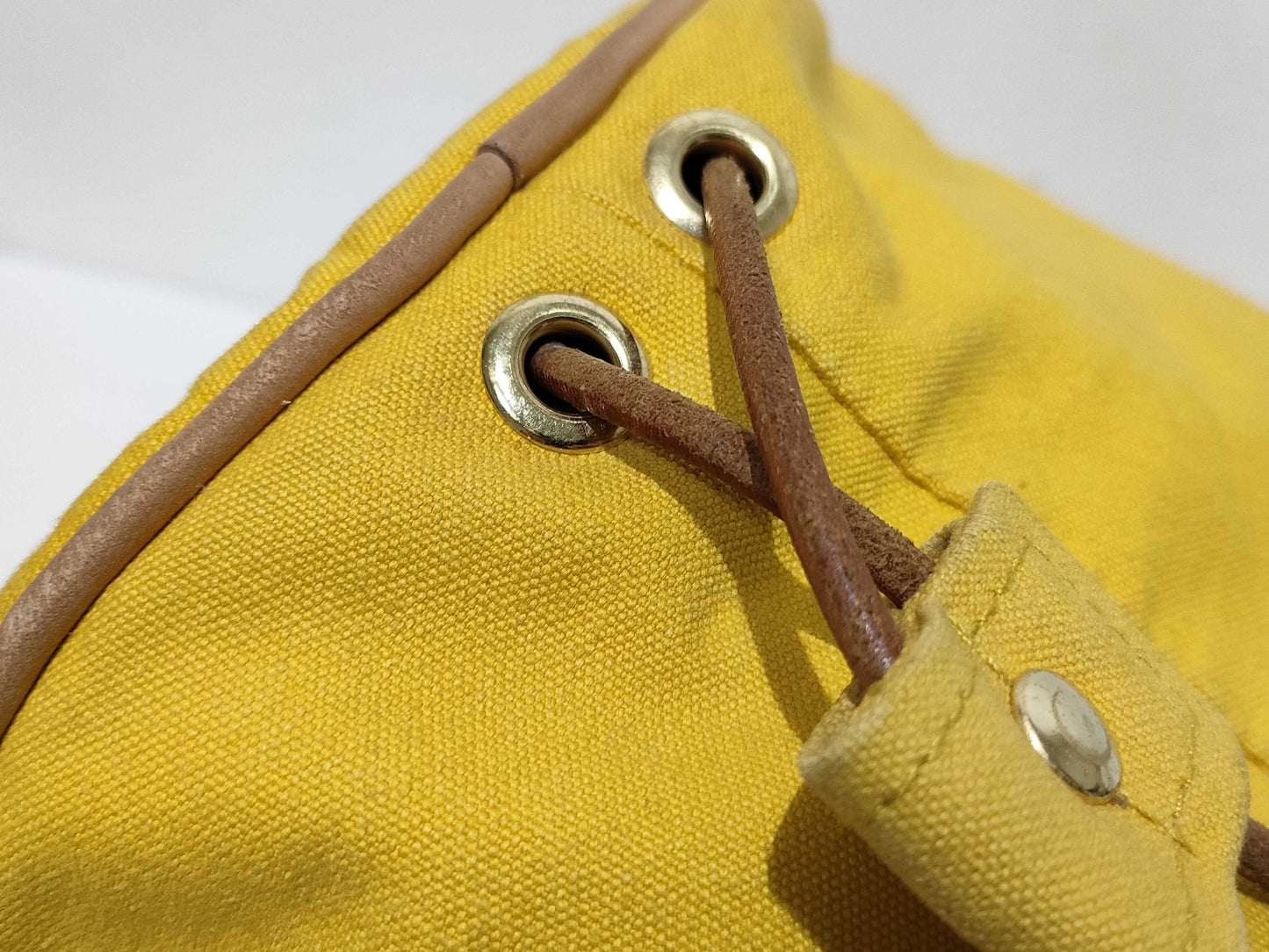 HERMES Polochon Mimir Yellow Backpack