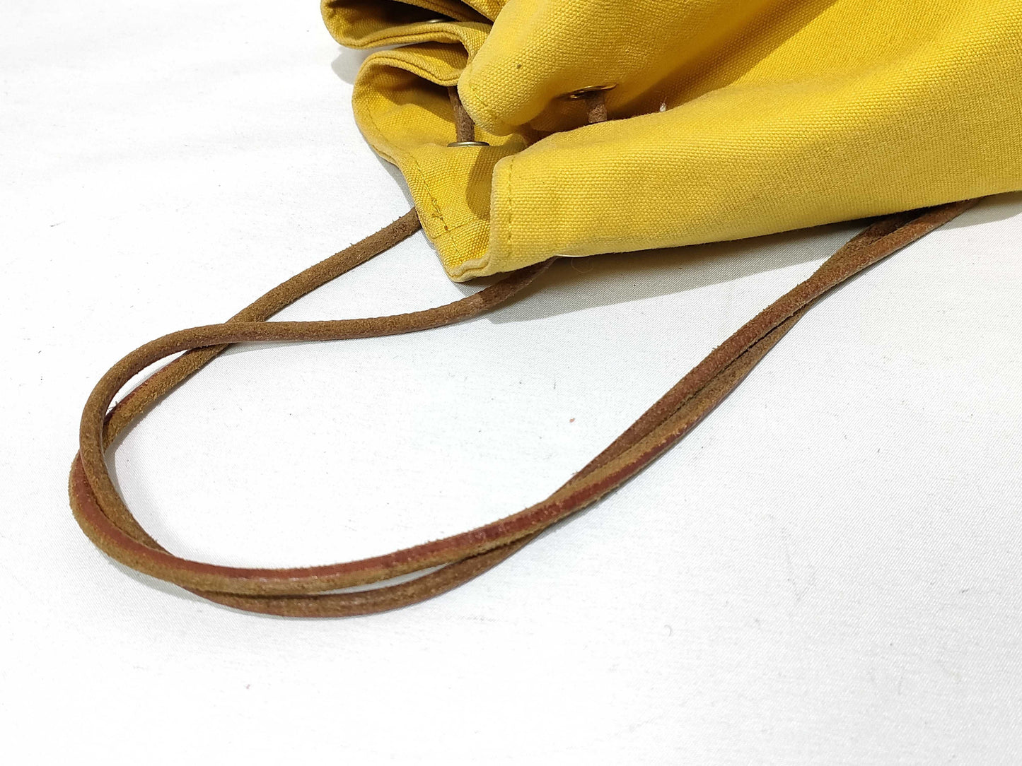 HERMES Polochon Mimir Yellow Backpack