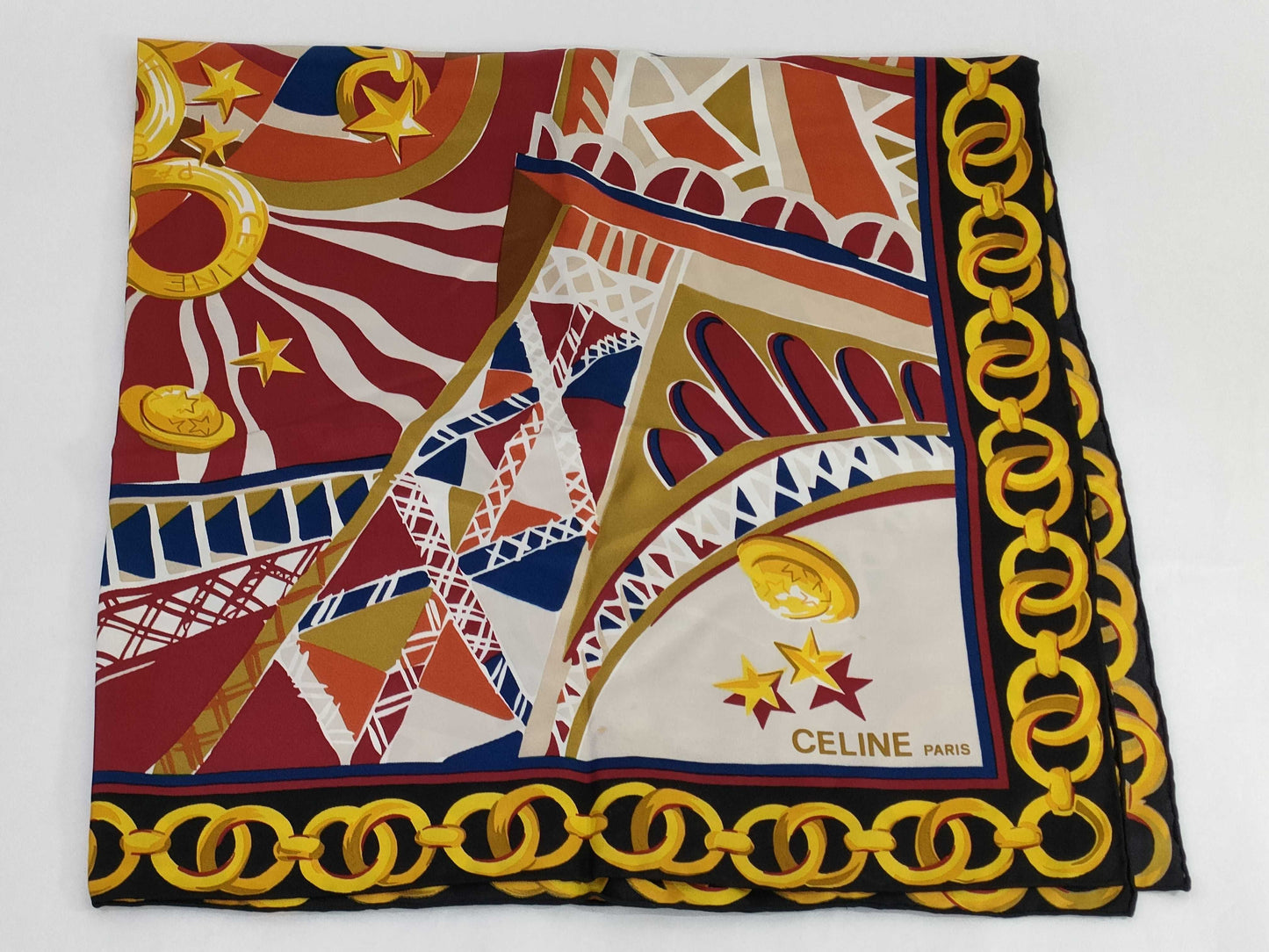CELINE Chain/Accessory Pattern Scarf
