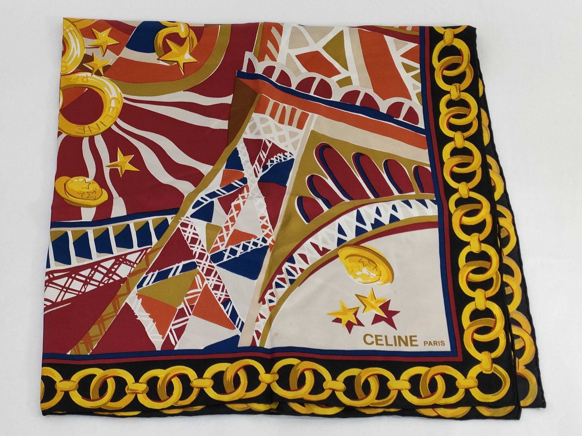 CELINE Chain/Accessory Pattern Scarf