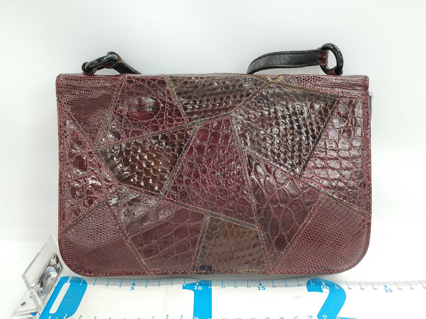 Yves Saint Laurent Patchwork Crocodile Shoulder Bag