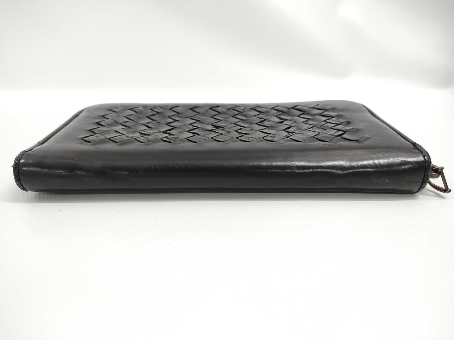 BOTTEGA VENETA Crocodile Intrecciato Zippy Wallet