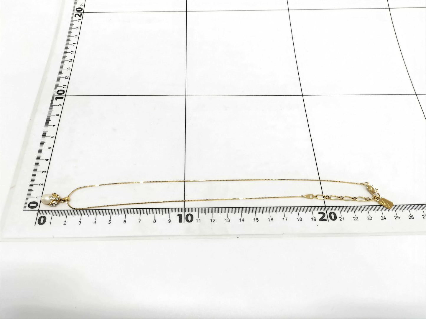 SAINT LAURENT faux pearl necklace