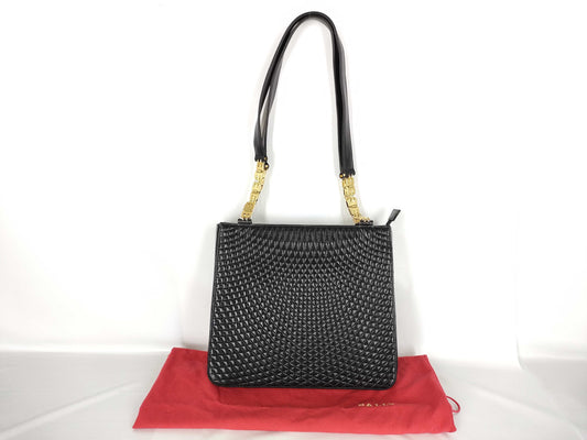 BALLY Quilted Logo Metal Tote Bag