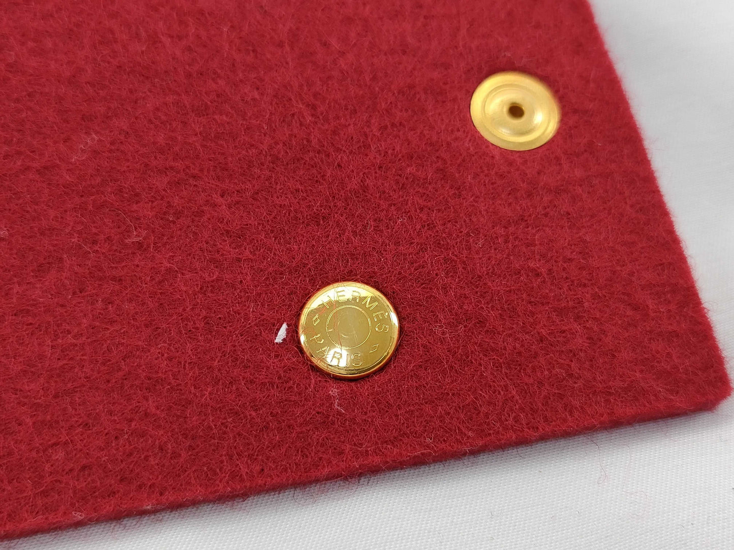 HERMES Vidpoche Felt Red Other Accessories